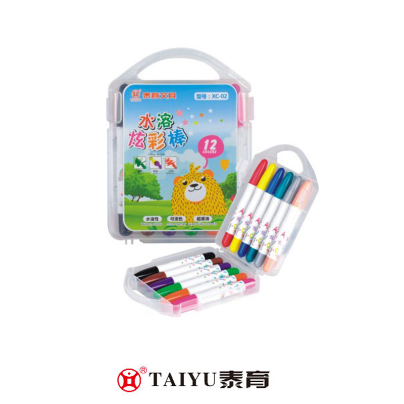 Elever använder Crayon In Pp Box Vattenlöslig Glitter Stick Crayon-XC 02