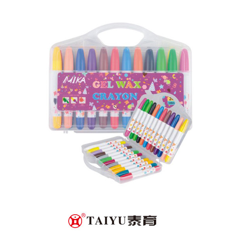 Elever använder Crayon 24 Colors I Pp Box Slät målning Crayon-XC 02